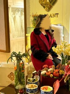 پالتو مجلسی قرمز گلدوزی