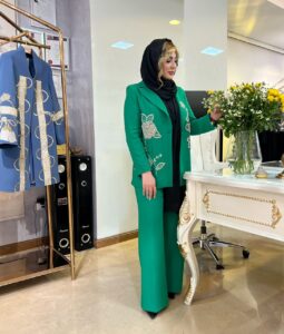 کت و شلوار مجلسی زنانه سبز رسمی لاکچری - مزون گالانت