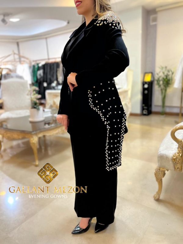 کت و شلوار زنانه لاکچری مشکی خاص   مزون گالانت