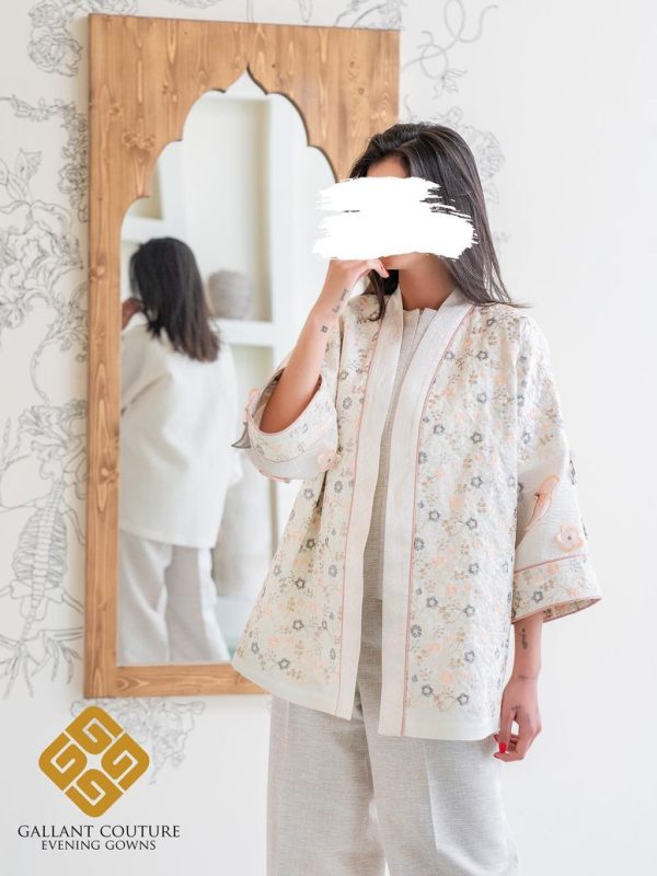 ست مانتو مجلسی شیک گلدوزی شده   مزون گالانت