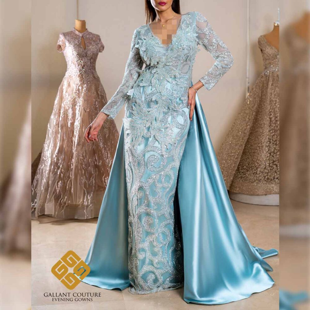 پیراهن مجلسی دنباله دار