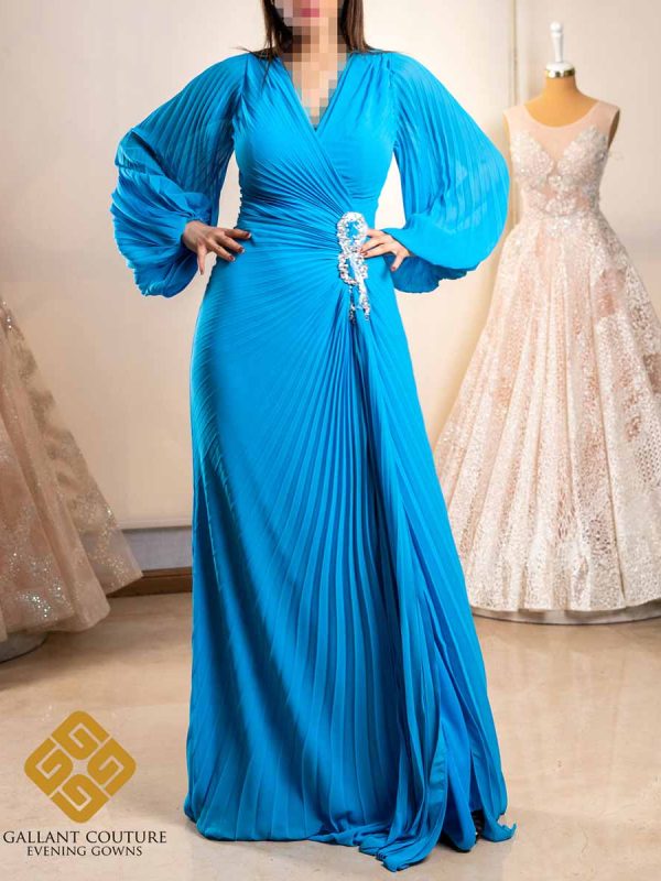 لباس مجلسی پوشیده آبی