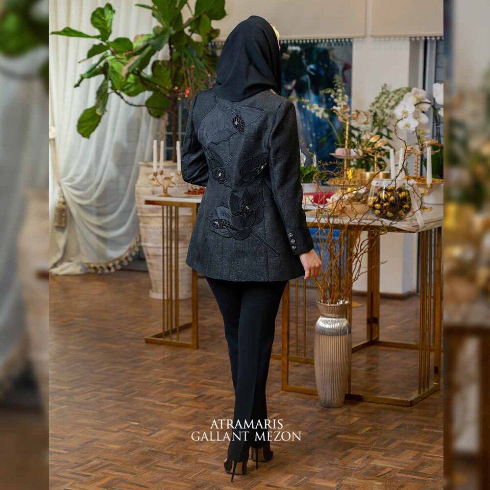 مانتو کتی مشکی رسمی