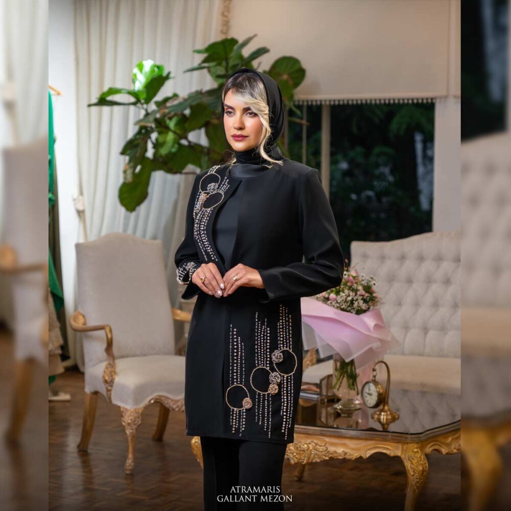 مانتو مشکی زنانه رسمی