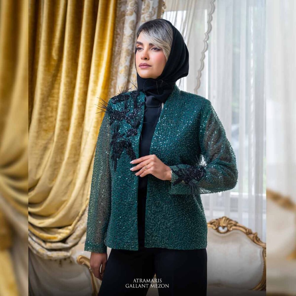 کت زنانه کوتاه سبز