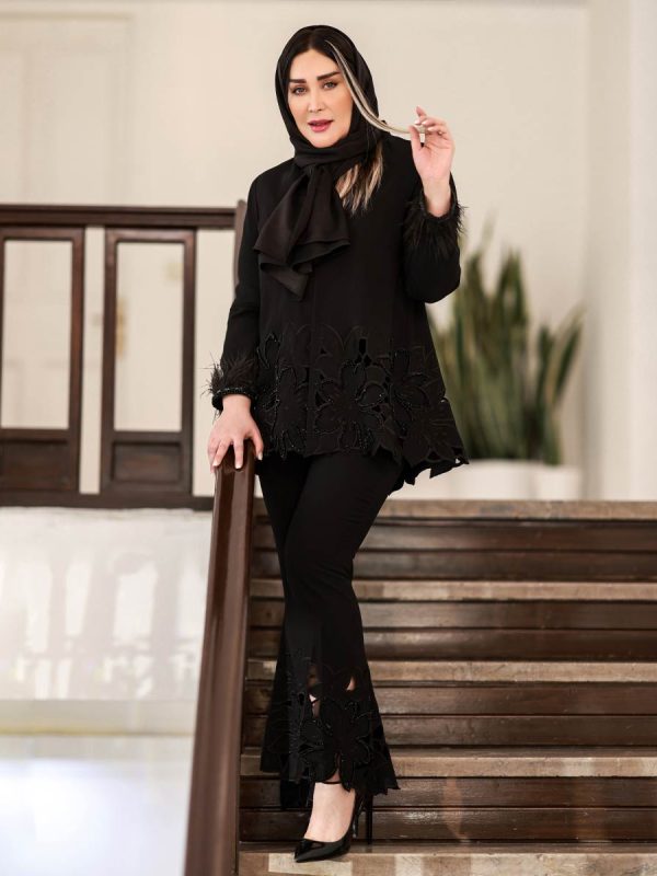 مانتو شلوار مشکی زنانه خاص