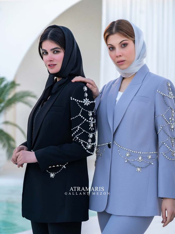 کت شلوار بلند در دو رنگ