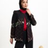 کت شلوار زنانه مشکی قرمز کریستال