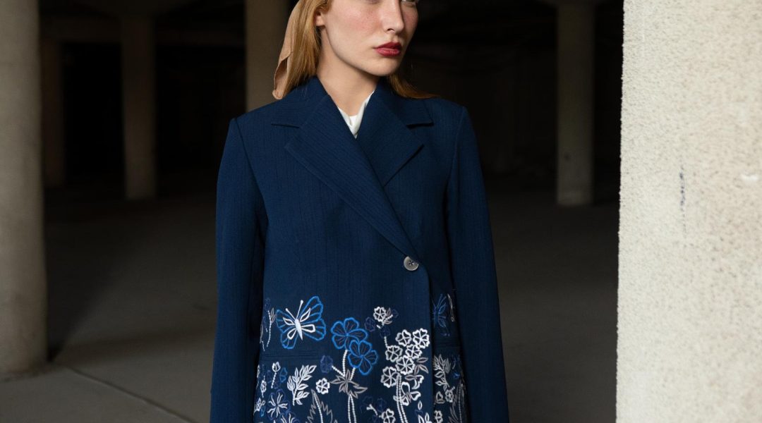 mezon gallant (27) مانتو سرمه ای گلدوزی لاکچری